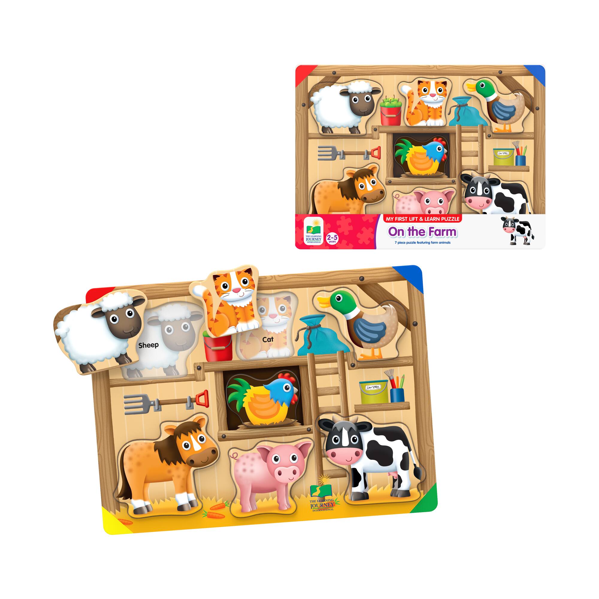 My First Lift & Learn Puzzle - On the Farm: 7 Pcs